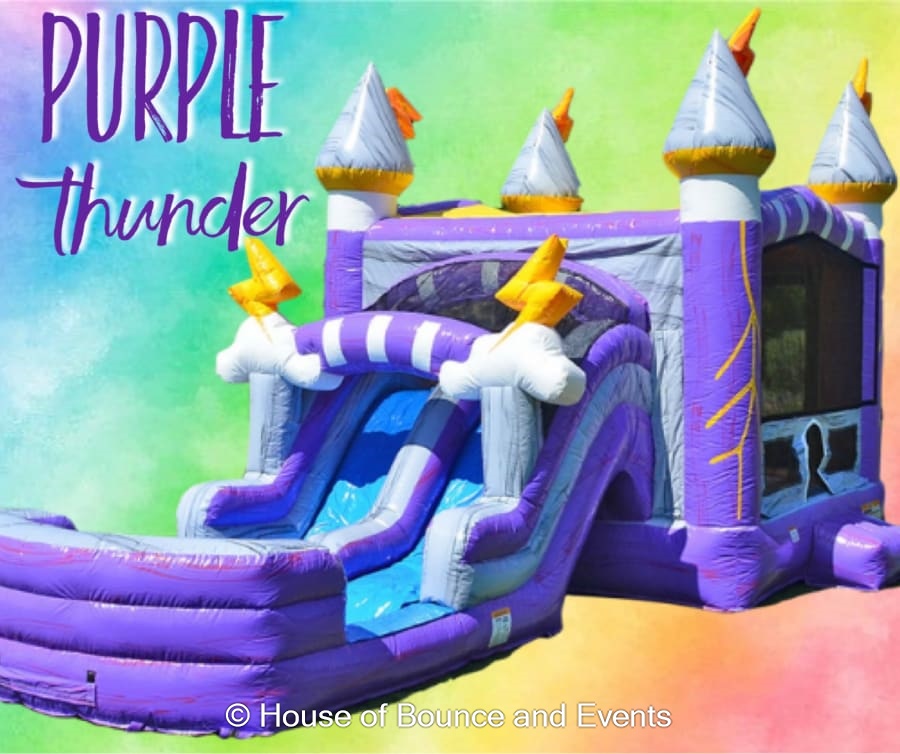 Purple Thunder Dual Lane Wet Combo Best Inflatables for rent service